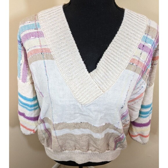Vintage Tony Lambert Collections Sweater Oversized Knit Preppy Pullover Small - Picture 8 of 13